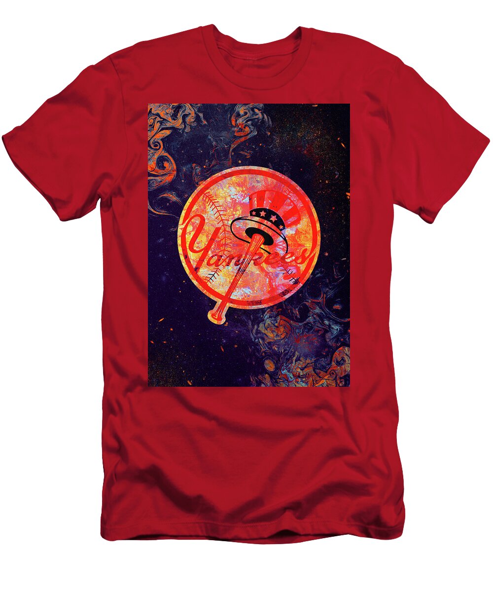 Art Baseball New York Yankees Leith Huber T-Shirt