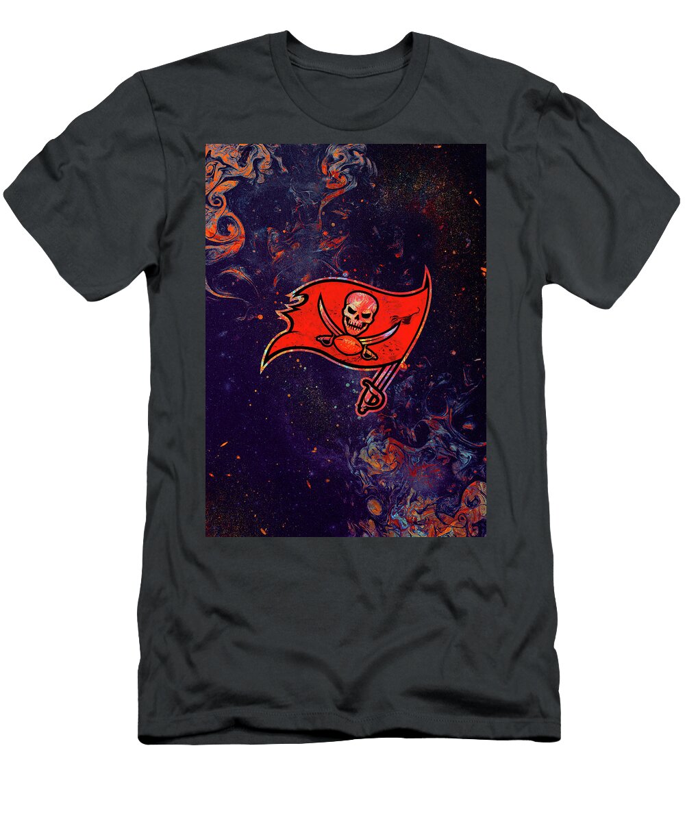 Art Football Tampa Bay Buccaneers Leith Huber T-Shirt