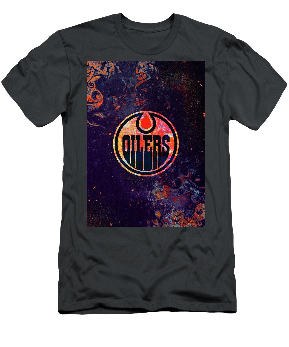 Art Hockey Edmonton Oilers Leith Huber T-Shirt