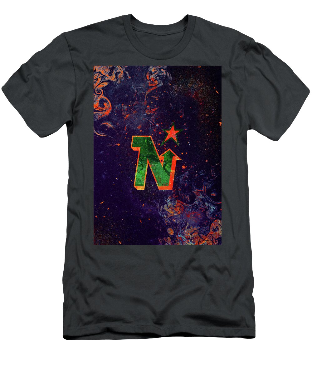 Art Hockey Minnesota North Stars Leith Huber T-Shirt