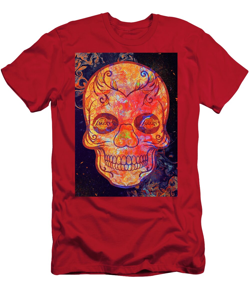 Art NBA Los Angeles Lakers Leith Huber T-Shirt