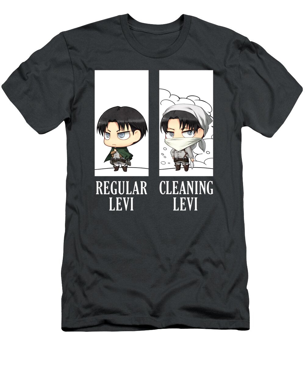 Attack on Titan Regular Cleaning Levi Chibi Saifuv Darby T-Shirt
