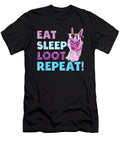 Attractive Eat Sleep Loot Repeat Llama Birthday Party Gift Retro Wave Ezone Prints T-Shirt