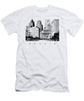 Austin Skyline in Black and White Long Shot T-Shirt