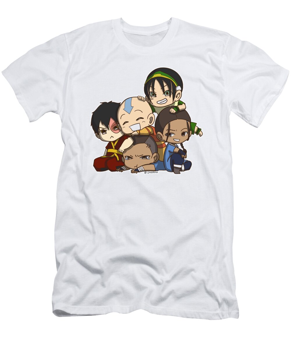 Avatar the Last Airbender Chibi Gaang Sticker Maurine Orn T-Shirt