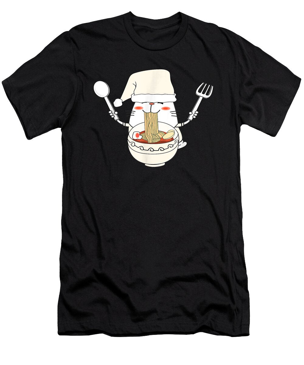 Awesome Good Christmas Ramen Sushi Cat Kawaii Anime Japanese Aesthetic Cute Gift Ezone Prints T-Shirt