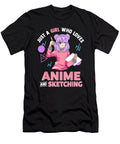 Awesome Good Just a Girl Who Loves Anime and Sketching Awesome for Movie Fans Ezone Prints T-Shirt