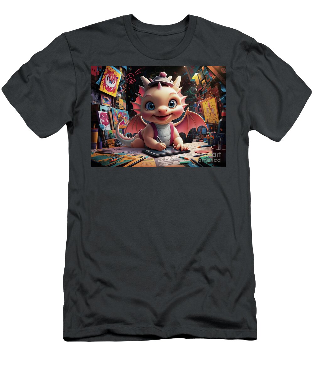 Baby Cute Dragon As Animator Adrien Efren T-Shirt