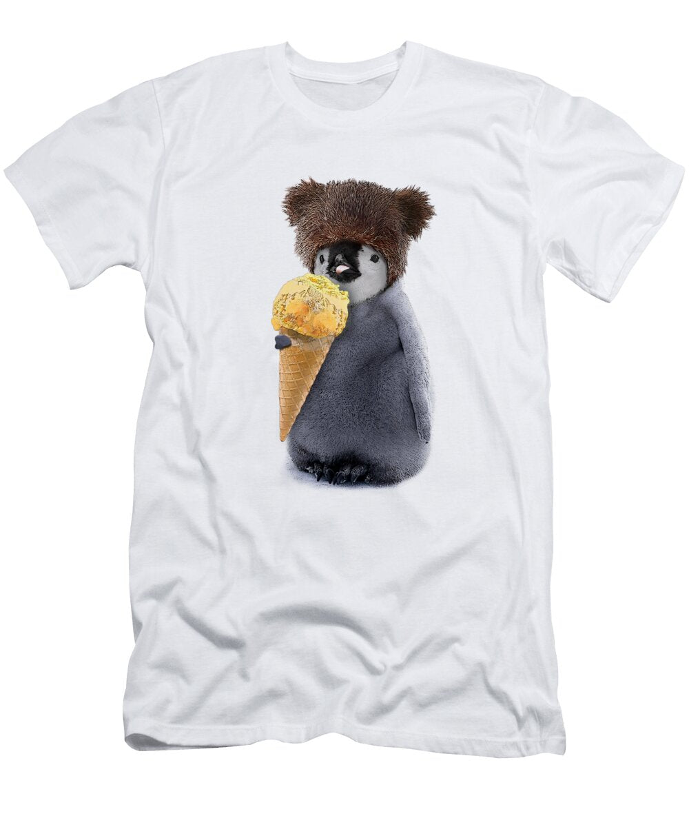 Baby Penguin with Ice Cone Madame Memento T-Shirt