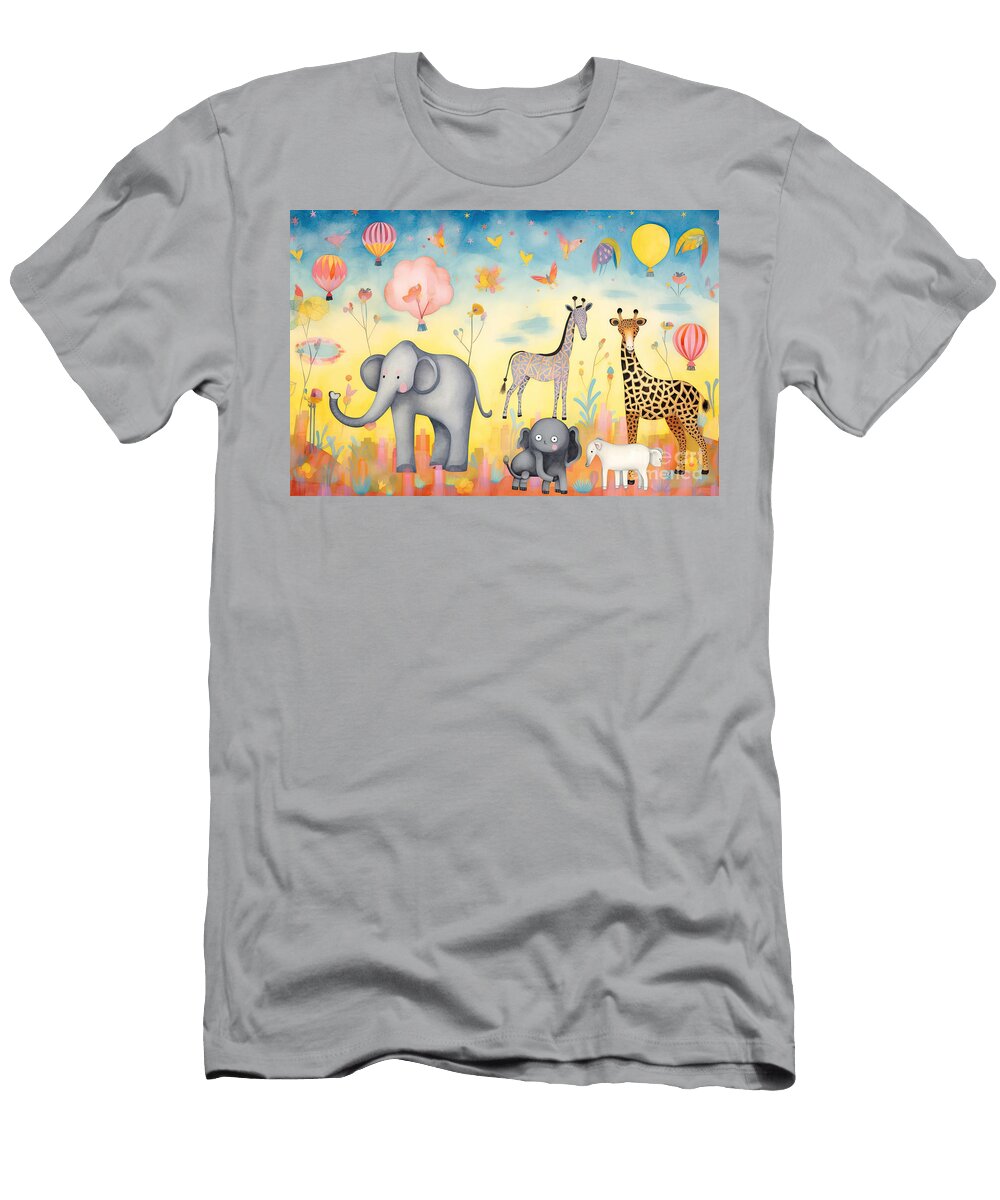 Baby Safari Animals Scene N Akkash T-Shirt