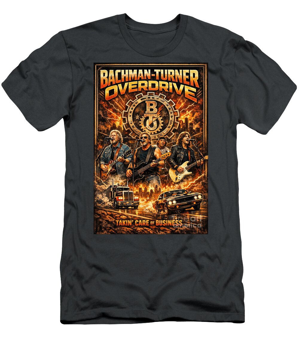 Bachman Turner Overdrive Concert Poster John Malone T-Shirt