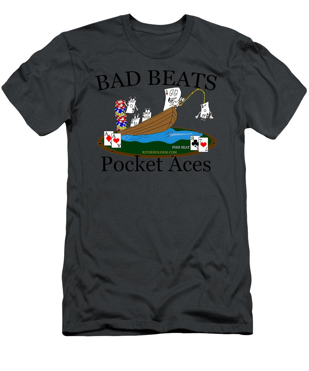 Bad Beats Fishermans Club Dark Text Phillips Thomas T-Shirt