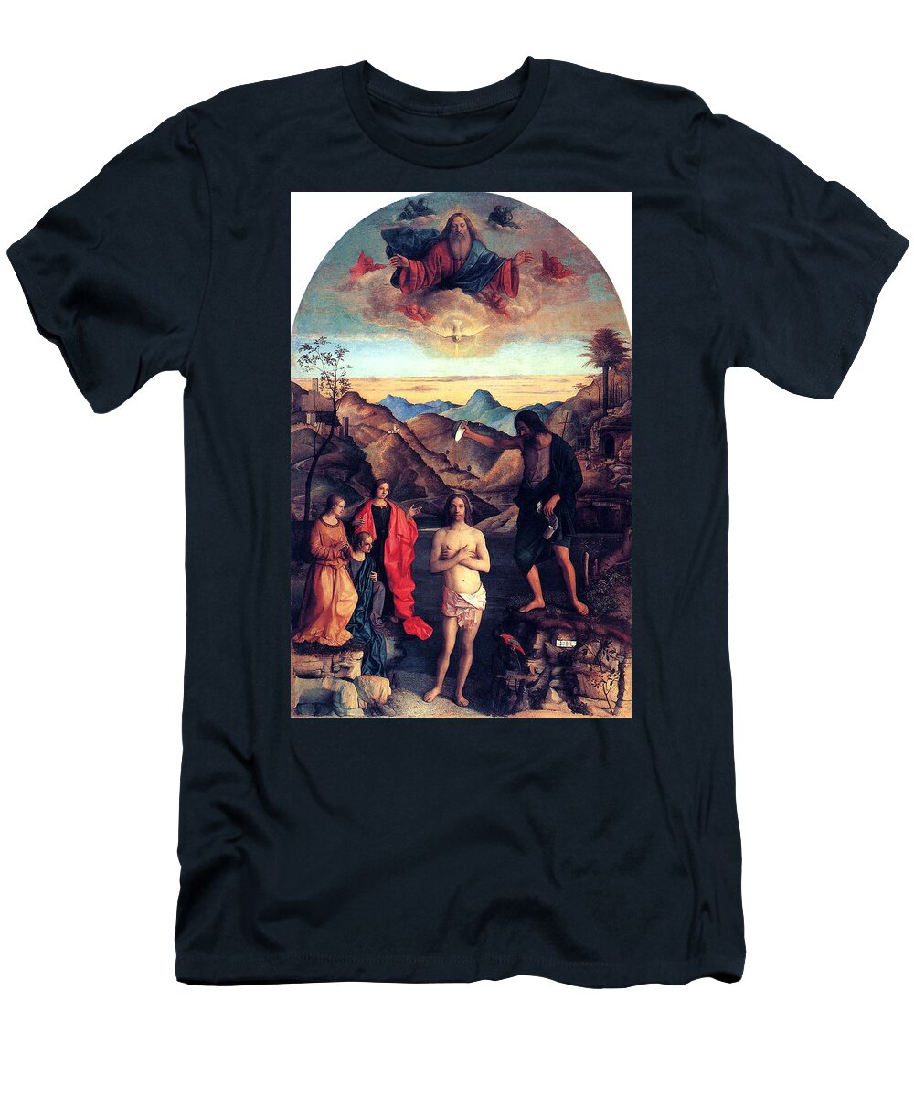 Baptism of Christ with Saint John 1502 Giovanni Bellini Karon Melillo Devega T-Shirt