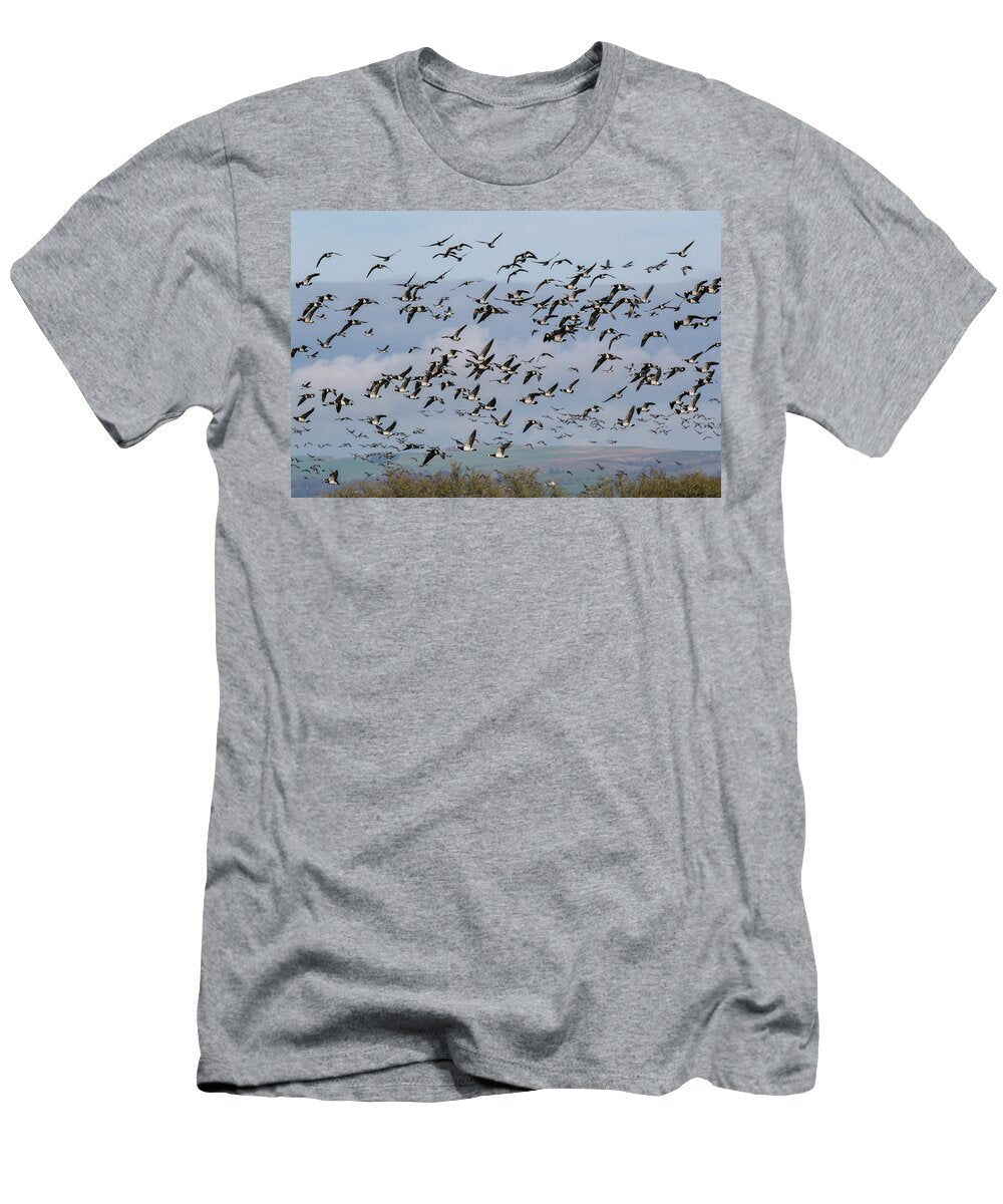 Barnacle Geese in Flight Caerlaverock Wwt Reserve Ann Steve Toon Natureplcom T-Shirt