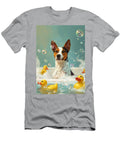 Basenji Dog Frolicking in a Bubbly Bathtub Adrien Efren T-Shirt