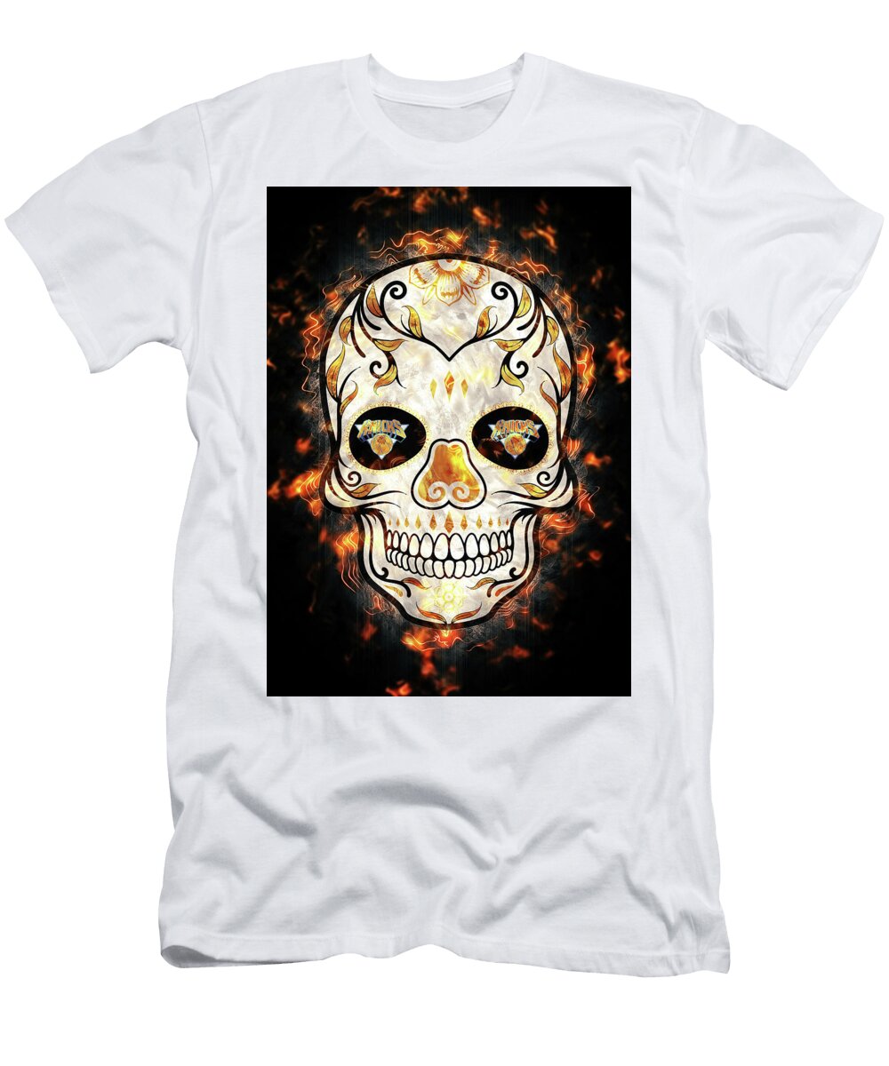 Basketball Art Basketball New York Knicks Leith Huber T-Shirt