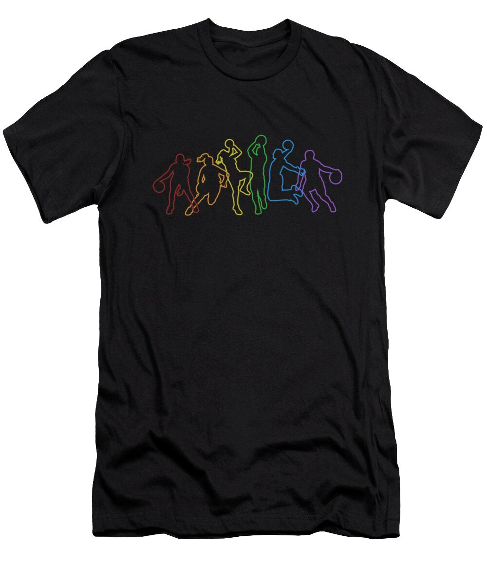 Basketball Lgbt Rainbow Lover Pro Player Basketball Graphics Lab T-Shirt