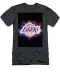 Basketball Lighting Red Los Angeles Lakers Leith Huber T-Shirt