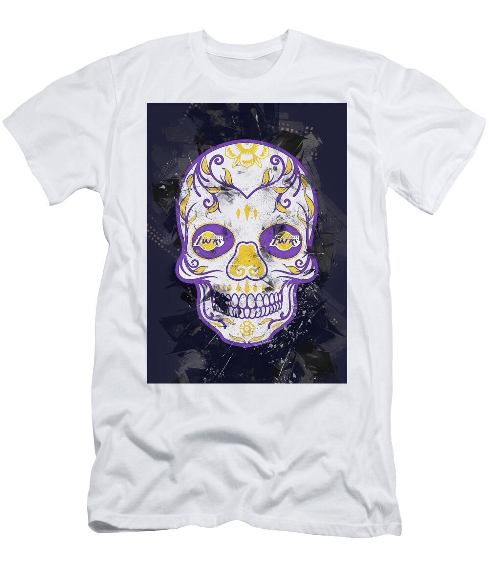 Basketball New Art Los Angeles Lakers Leith Huber T-Shirt