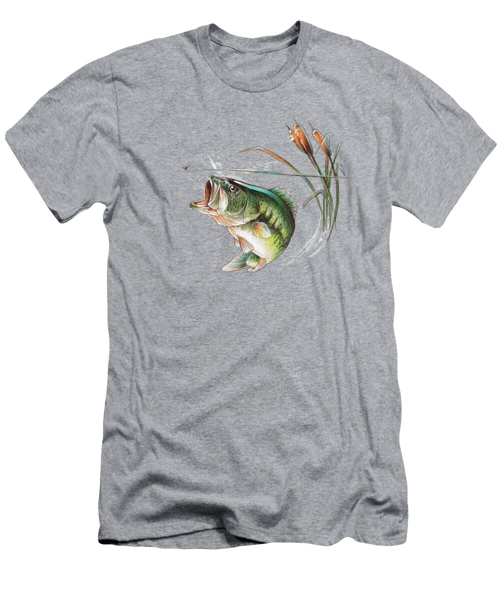 Bass Sketch Salmoneggs T-Shirt