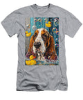 Basset Hound Dog Enjoying a Bubbly Bath Adrien Efren T-Shirt