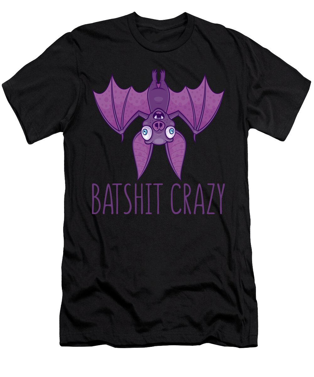 Batshit Crazy Wacky Cartoon Bat John Schwegel T-Shirt