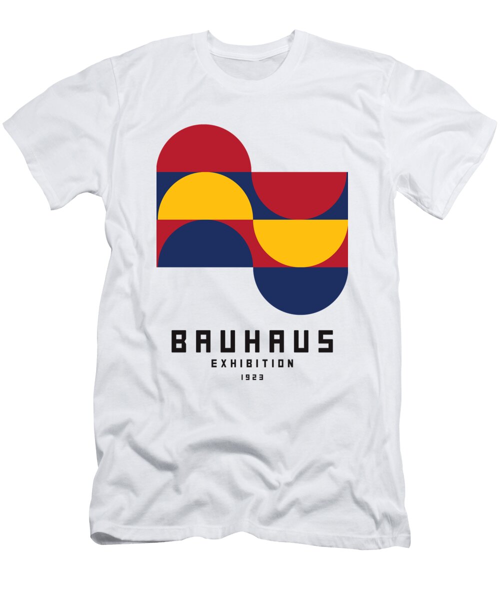 Bauhaus Exhibition Wave Print Bauhaus Wall Art Dark Color Bauhaus Exhibition Bauhaus Inspired Re Make T-Shirt