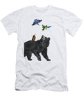 Bear with Birds Antique Illustration Madame Memento T-Shirt