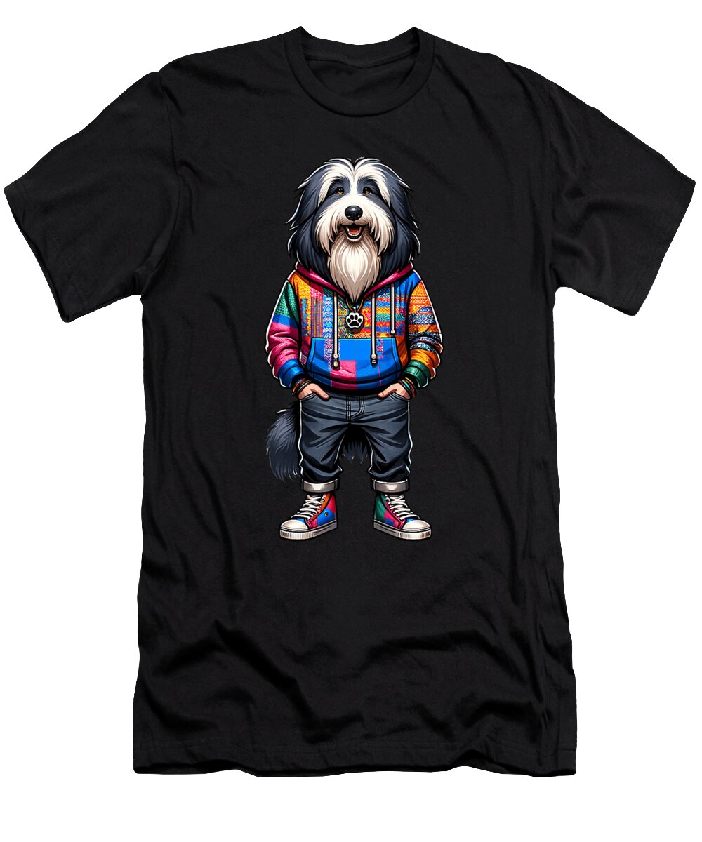 Bearded Collie Dog Cool Jacket Outfit Dog Mom Zyneu Gangd T-Shirt
