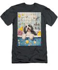 Bearded Collie Dog Enjoying a Bubbly Bathtub Adrien Efren T-Shirt
