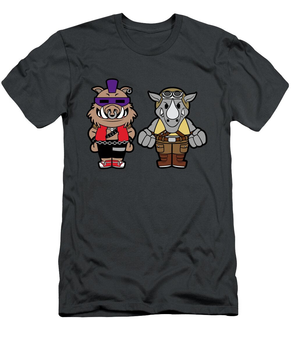 Bebop and Rocksteady Chibi Kimberly a Gibbs T-Shirt