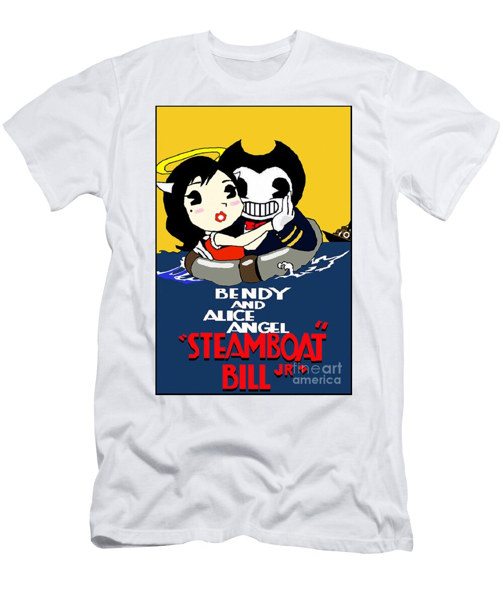 Bendy and Alice Angel Steamboat Bill Tata Alfina T-Shirt