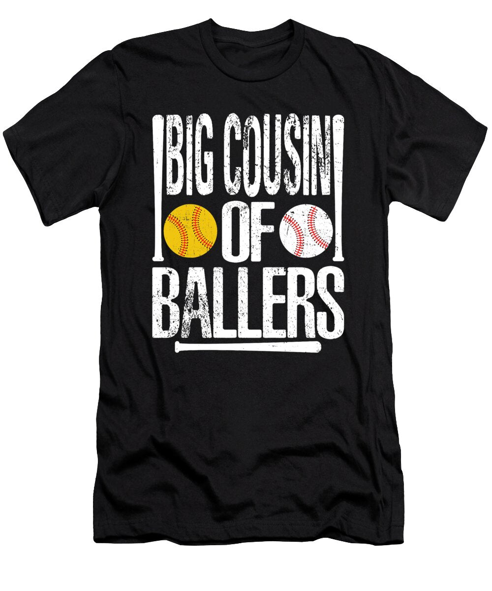 Big Cousin of Ballers Baseball Softball Player Dhbubble T-Shirt