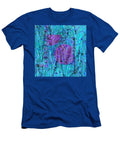 Big Square Abstract in Blue and Pink Lorena Cassady T-Shirt