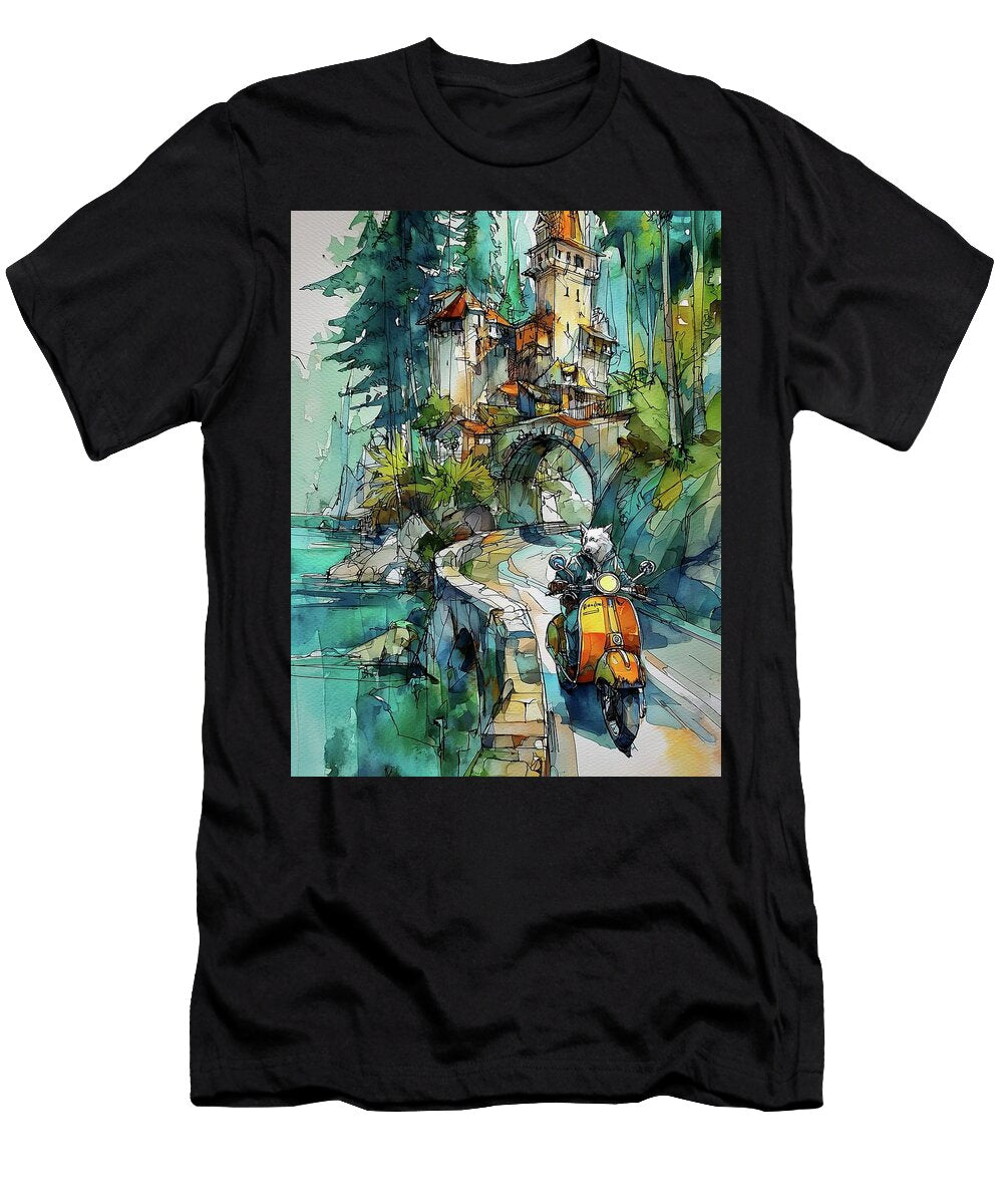 Biker Wolf Travels 1 Fabrizio Cassetta T-Shirt