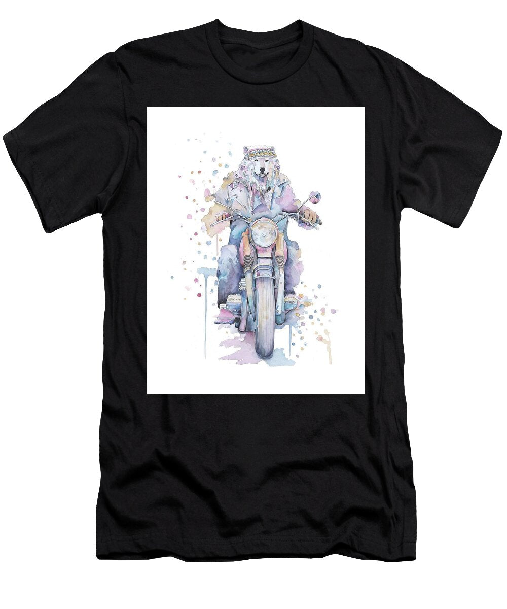 Biker Wolf Travels 5 Fabrizio Cassetta T-Shirt