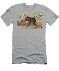 Black Backed Jackal Carrying Burchells Sandgrouse Prey in Ann Steve Toon Natureplcom T-Shirt