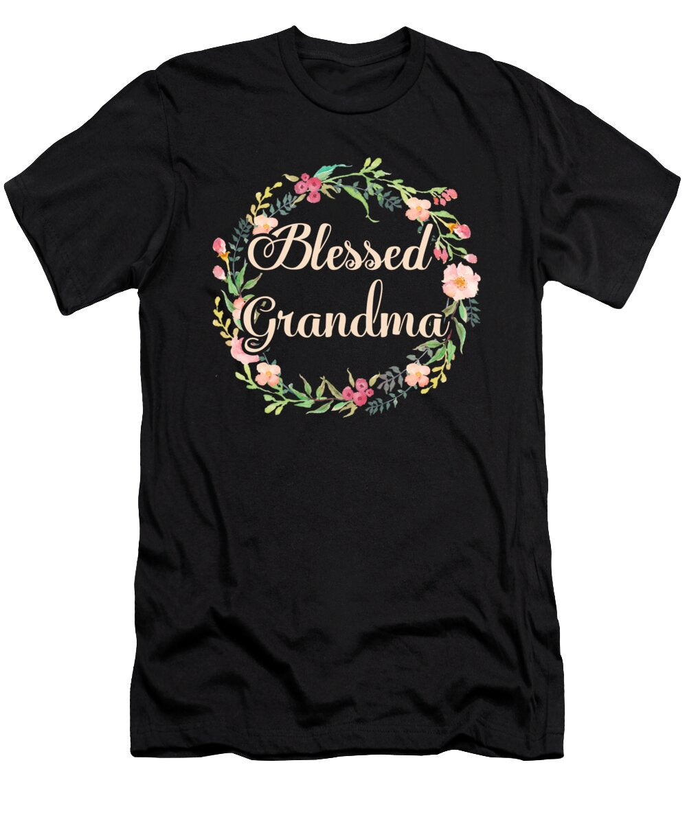 Blessed Grandma Floral Heart Mothers Day Gift Eboni Dabila T-Shirt