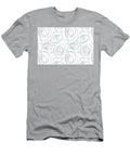 Blue and White Wacky Retro Circle Pattern Petite Pattern Minimal Graphic Designs T-Shirt