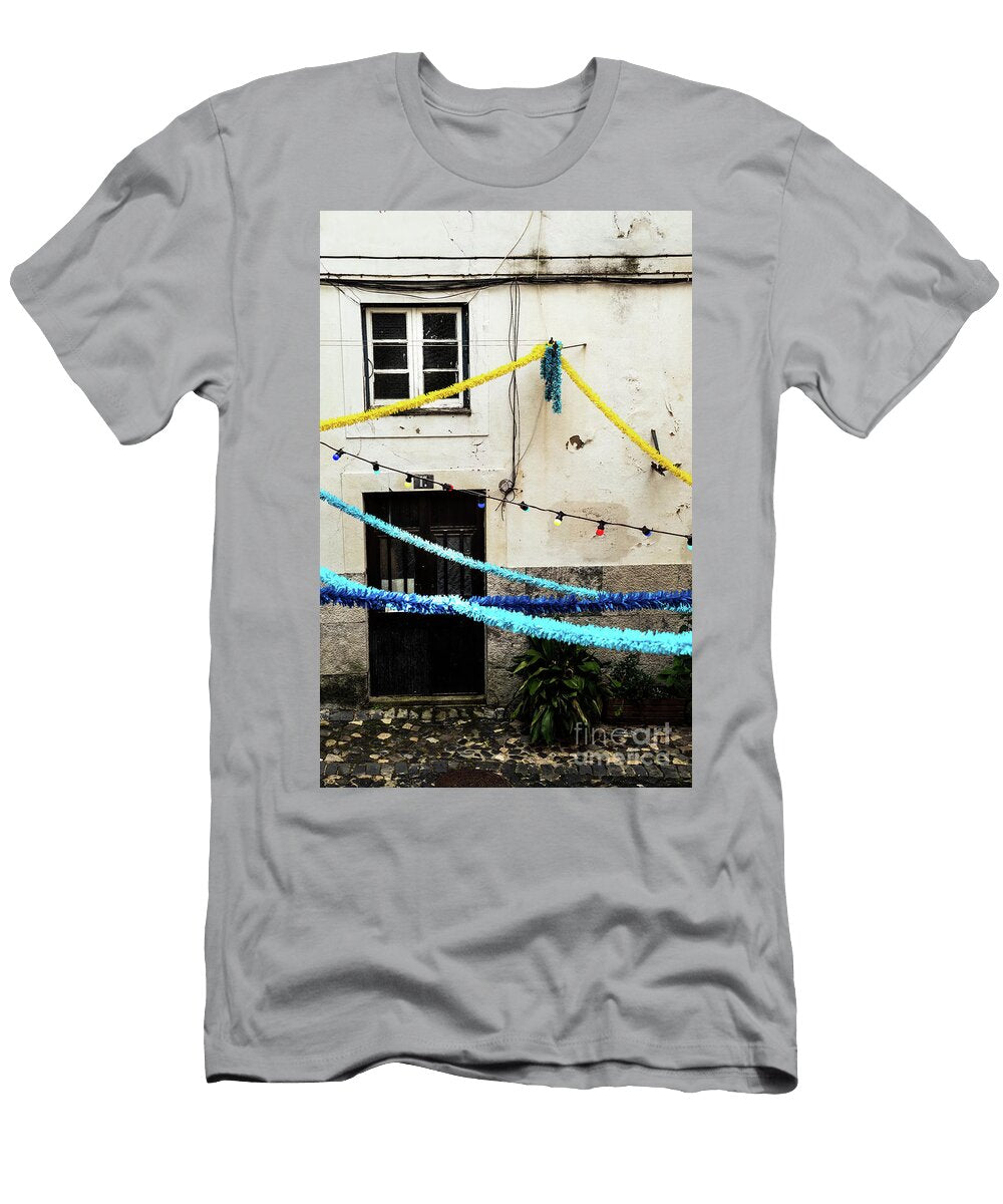 Blue and Yellow Streamers Lisbon Portugal M G Whittingham T-Shirt