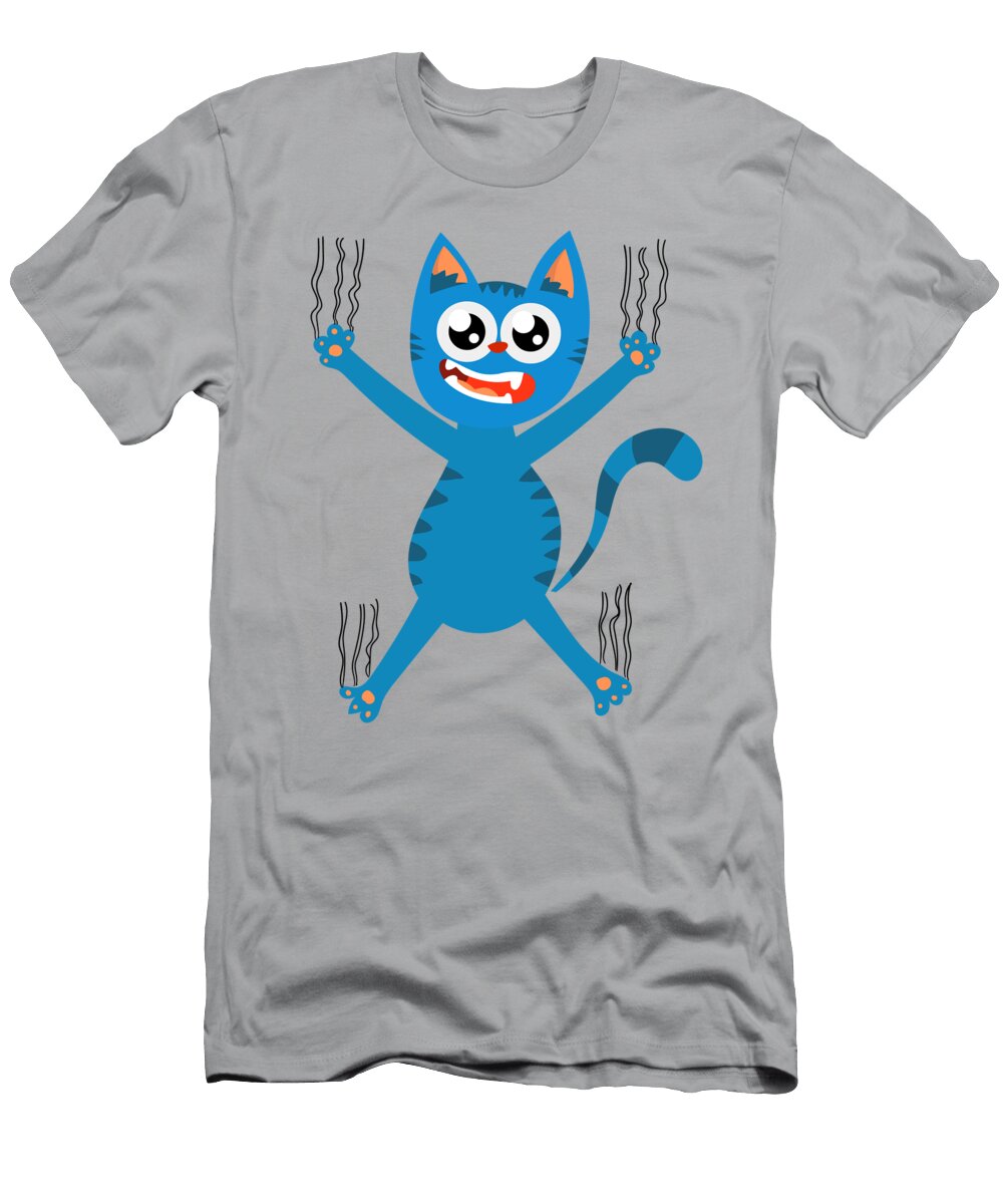 Blue Cartoon Cat Aytunc Dilber T-Shirt