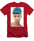Blue Haired Woman Makes Crossed Eyes Face David Funart T-Shirt