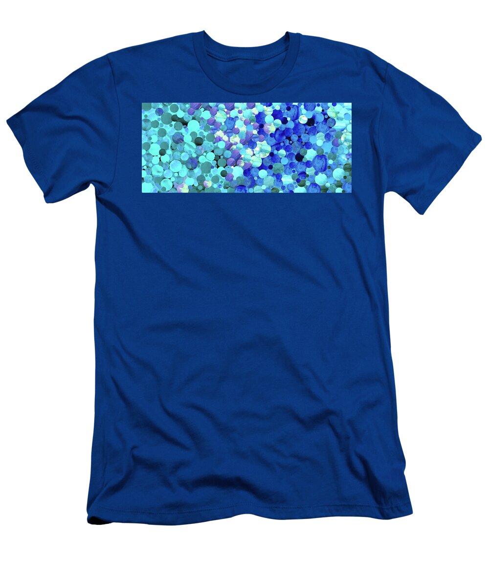 Blue Perfection Modern Abstract Mosaic Art Sharon Cummings T-Shirt