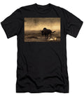 Blue Wildebeest Running Over Dusty Ground Kgalagadi Ann Steve Toon Natureplcom T-Shirt