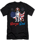 Borzoi Dog Dad Fireworks Independence Day Father Sophie Eleanor T-Shirt