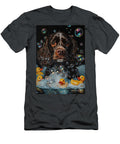 Boykin Spaniel Dog Frolicking in a Bubbly Bathtub Adrien Efren T-Shirt
