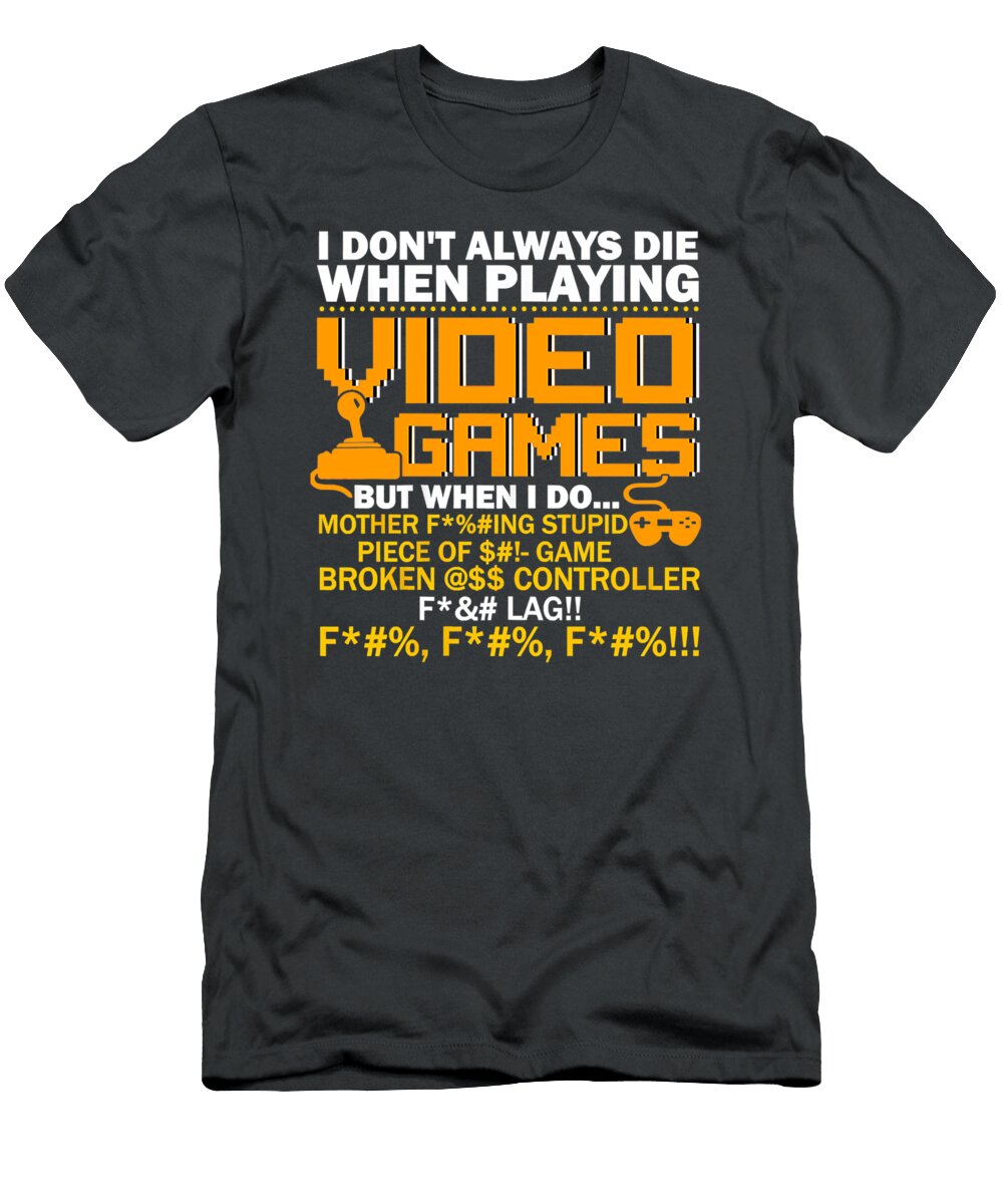 Boys Nager Video Games Console Gaming Funny Dad Russell Dennis T-Shirt