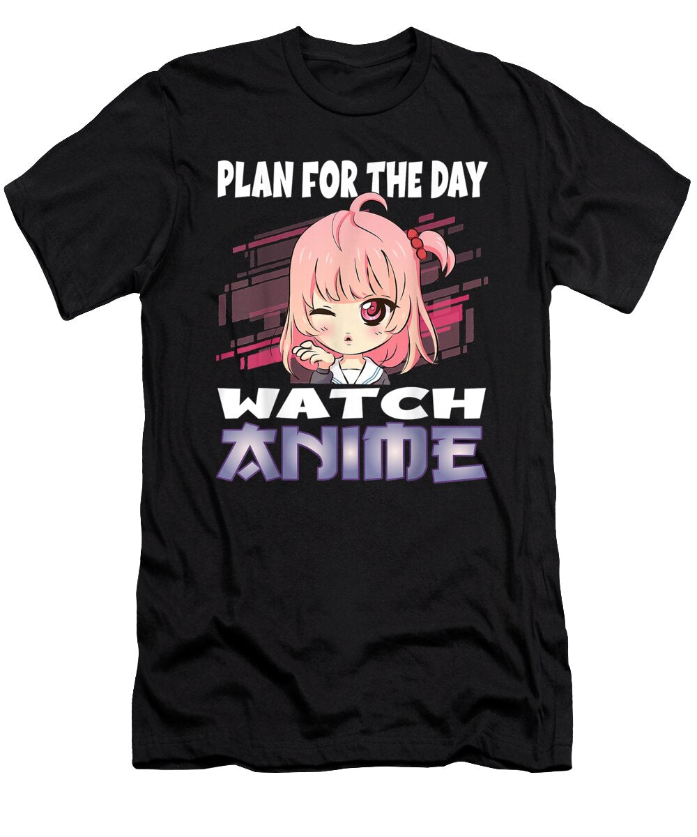 Bravery Courageous Funny Merch Plan for the Day Watch Anime Anime Girl Mangacool Gift Ezone Prints T-Shirt
