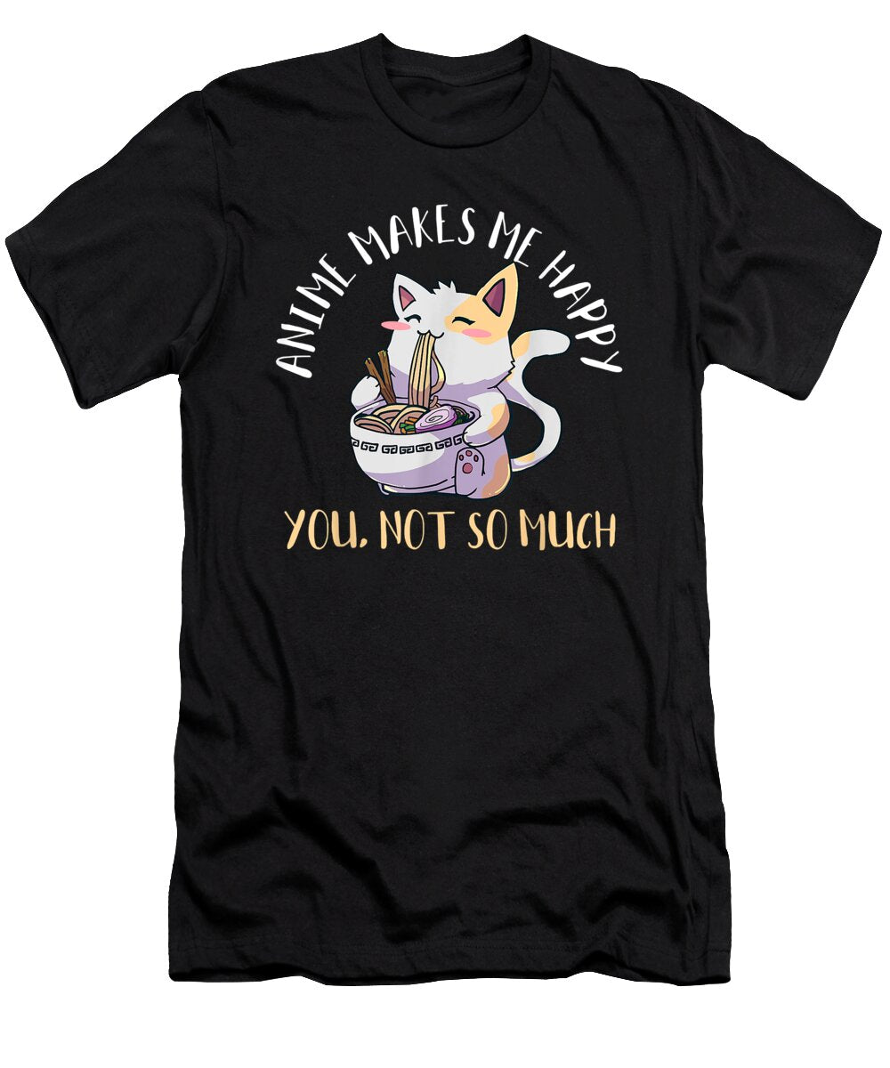 Bravery Courageous Kawaii Neko Anime Cat Graphic for Fans Ezone Prints T-Shirt