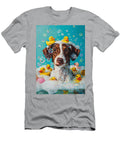 Brittany Dog Enjoying a Bubbly Bath Adrien Efren T-Shirt